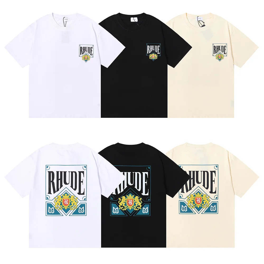 2023 Rhude Summer American tide brand coconut letter pattern print men's and women's casual cotton short sleeve T-shirt 3
2023 Rhude Summer American tide brand coconut letter pattern print men's and women's casual cotton short sleeve T-shirt 3