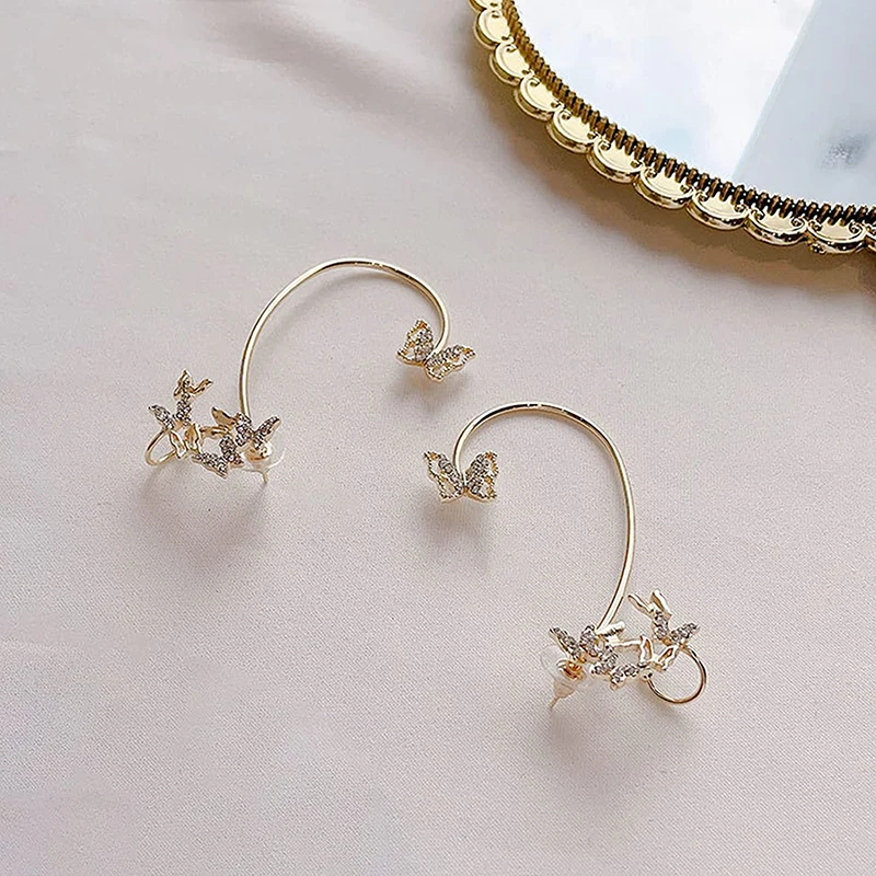 Rhinestone Butterfly Earrings Butterfly Earrings Fake Piercing Earring For Women Shining Zircon Ear Cuff Clip Fashion Jewelry
Rhinestone Butterfly Earrings Butterfly Earrings Fake Piercing Earring For Women Shining Zircon Ear Cuff Clip Fashion Jewelry