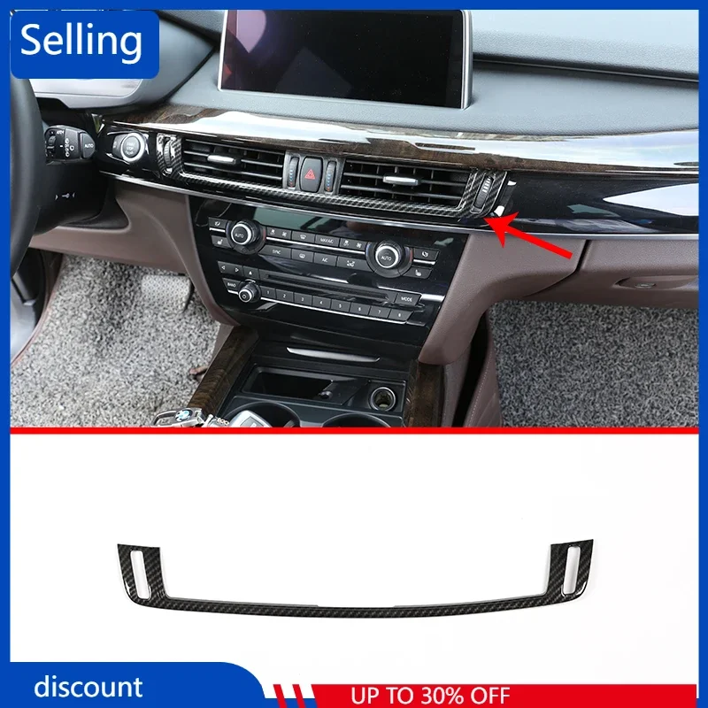 Для BMW X5 X6 F15 F16 2015-2017 из углеродного волокна ABS консоль отделка рамы аксессуары