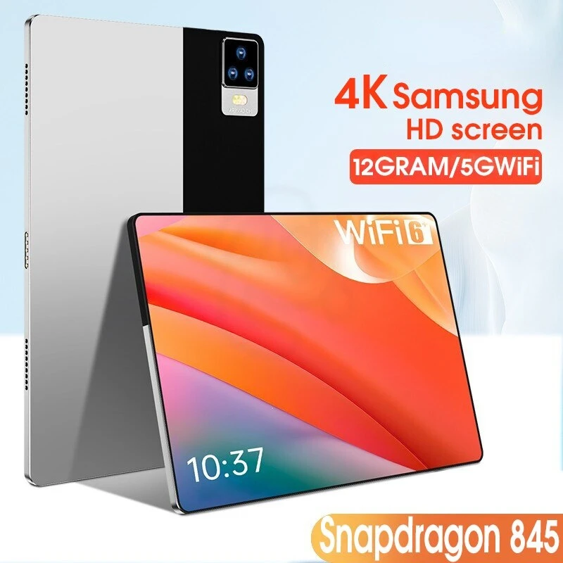 10 Inch 4k HD Screen Snapdragon 845 2022 New Android 11.0 12GB RAM 512GB ROM Tablet PC 5G Dual SIM or WIFI
10 Inch 4k HD Screen Snapdragon 845 2022 New Android 11.0 12GB RAM 512GB ROM Tablet PC 5G Dual SIM or WIFI