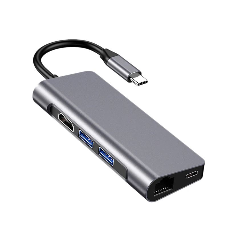 USB C Hub Docking Station 7 In 1 USB 3.0 4K HDMI-Compatible PD 100W With RJ45 1000Bps Gigabit Adapter For Laptop PC Mac
USB C Hub Docking Station 7 In 1 USB 3.0 4K HDMI-Compatible PD 100W With RJ45 1000Bps Gigabit Adapter For Laptop PC Mac