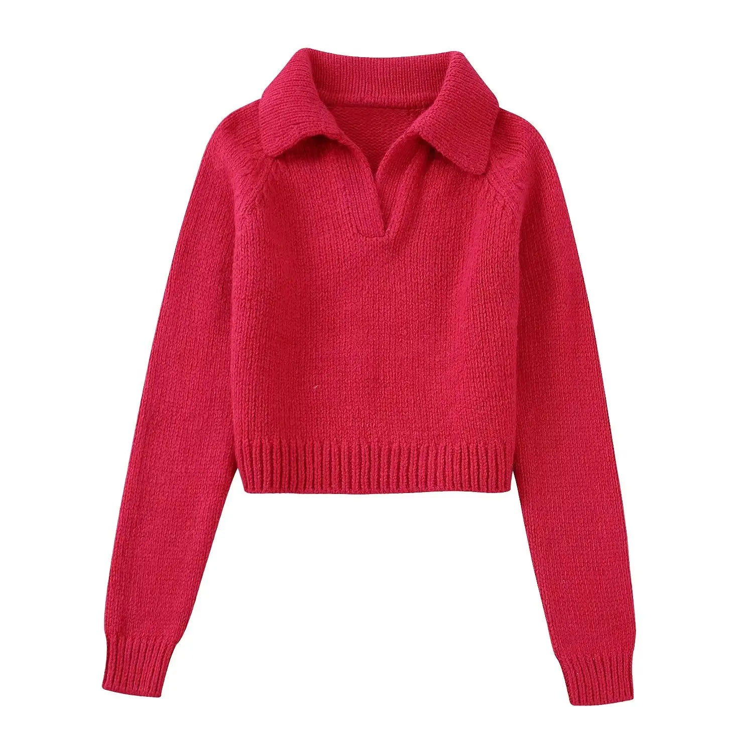 Женский трикотажный свитер-поло с длинным рукавом, на осень/зиму
Женский трикотажный свитер-поло с длинным рукавом, на осень/зиму