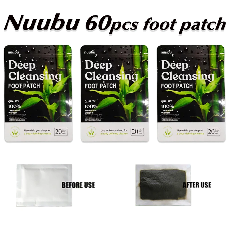 60pc Nuubu Detox Foot Patch Detoxification Deep Cleansing Foot Pad Body Toxins Cleaning Sticker Body Care Pad Stress Relief Feet
60pc Nuubu Detox Foot Patch Detoxification Deep Cleansing Foot Pad Body Toxins Cleaning Sticker Body Care Pad Stress Relief Feet