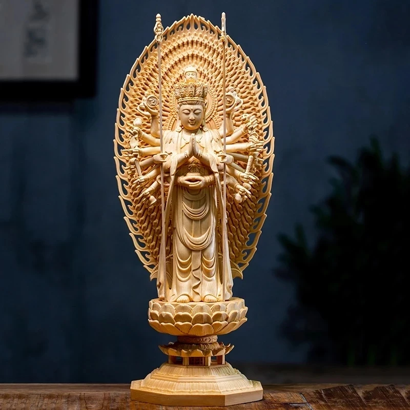 Guanyin Buddha Statue Large Solid Wood Thousand-Hand Modern Art Sculpture Chinese Buddha Statue Home Decoration Wood
Guanyin Buddha Statue Large Solid Wood Thousand-Hand Modern Art Sculpture Chinese Buddha Statue Home Decoration Wood