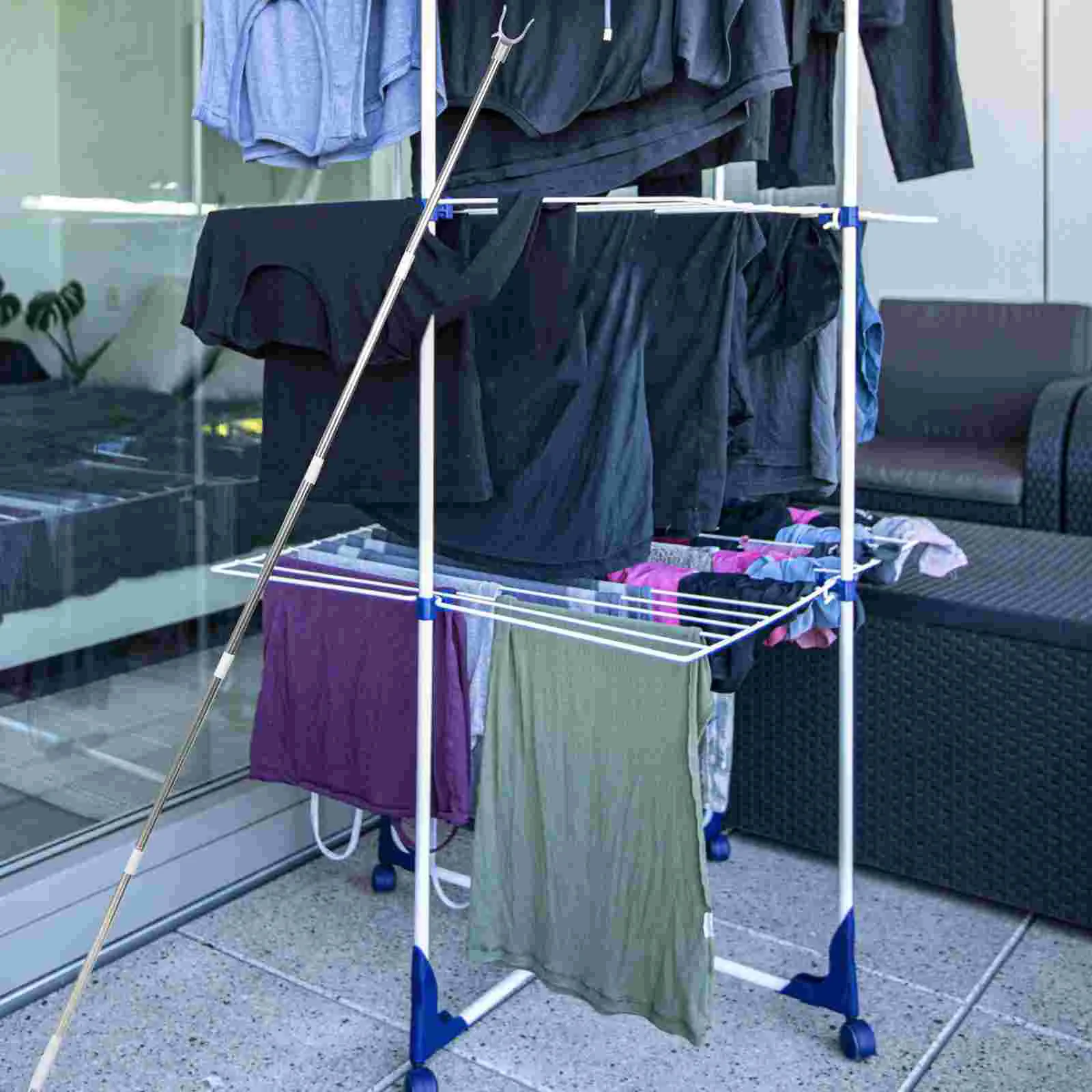 Metal Hangers Heavy Duty Clothes Reach Rod Home Pole Reaching Clothesline Telescopic Drying Supply White Adjustable Dryer
Metal Hangers Heavy Duty Clothes Reach Rod Home Pole Reaching Clothesline Telescopic Drying Supply White Adjustable Dryer