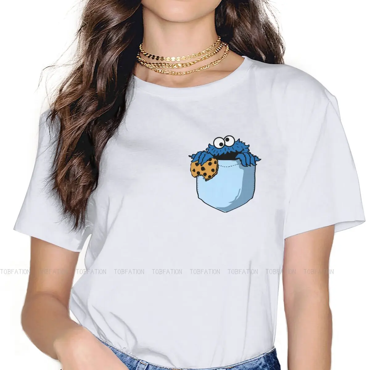 Pocket Cookies Women Clothing Sesame Street 80s TV Series Graphic Female Tshirts Vintage Grunge Loose Tops Tee Girls Streetwear
Pocket Cookies Women Clothing Sesame Street 80s TV Series Graphic Female Tshirts Vintage Grunge Loose Tops Tee Girls Streetwear