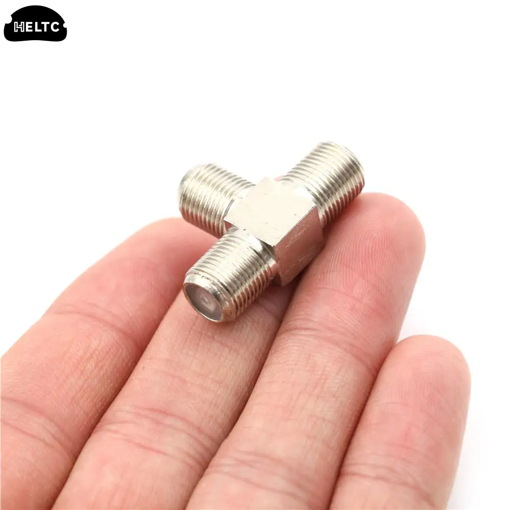 1 input provides 2 outputs TV Aerial Freeview Virgin Media Silver Thread F Socket T Splitter Adaptor Cable
1 input provides 2 outputs TV Aerial Freeview Virgin Media Silver Thread F Socket T Splitter Adaptor Cable