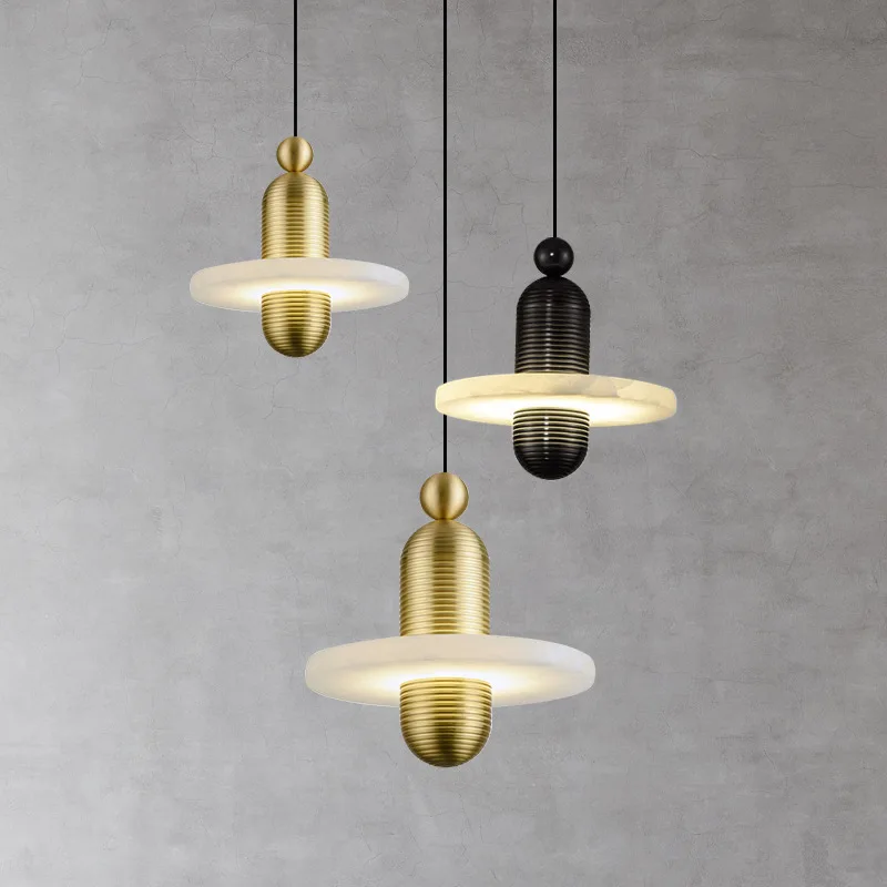 Post-modern Luxury Pendant Light Marble Copper LED Creative Lamps Bedroom Living Dining Room Bedside Hotel Interior Droplighting
Post-modern Luxury Pendant Light Marble Copper LED Creative Lamps Bedroom Living Dining Room Bedside Hotel Interior Droplighting