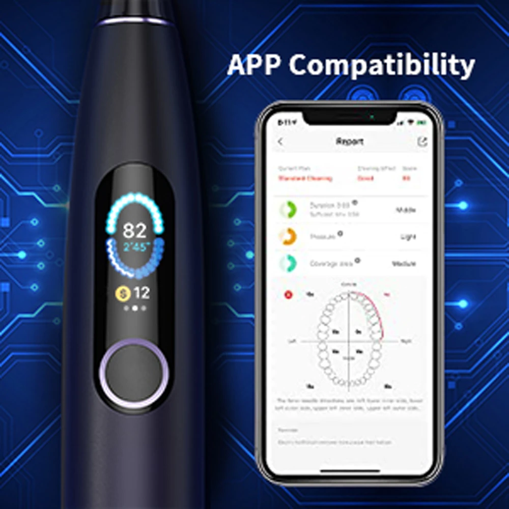 Pro Rechargeable Smart Toothbrush for Adults, Battery Toothbrush with LCD Screen, Pueple, Valentine's Day Gifts
Pro Rechargeable Smart Toothbrush for Adults, Battery Toothbrush with LCD Screen, Pueple, Valentine's Day Gifts