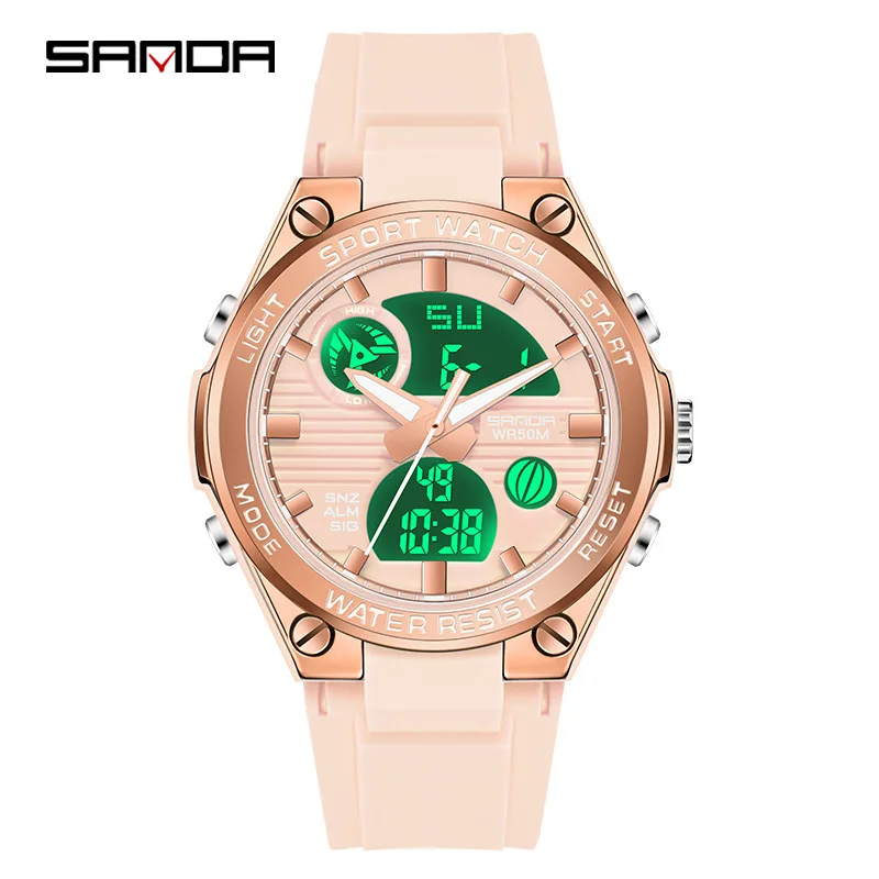 Hot Sale Sanda 6067 Fashion Relogio For Teenagers Girls TPU Strap Waterproof Digital Analog Display Alarm Mode Women Watch
Hot Sale Sanda 6067 Fashion Relogio For Teenagers Girls TPU Strap Waterproof Digital Analog Display Alarm Mode Women Watch