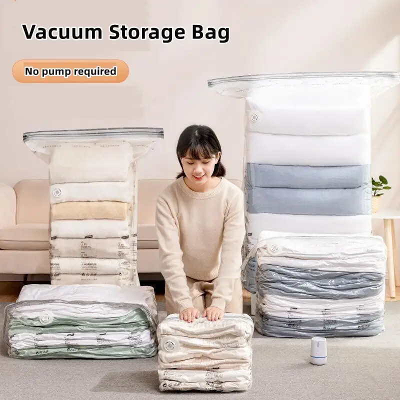 No pump required Vacuum Compression Bag For Storing Clothes Clothing Empty Packed Bags Storage Organizer Travel Accessories
No pump required Vacuum Compression Bag For Storing Clothes Clothing Empty Packed Bags Storage Organizer Travel Accessories