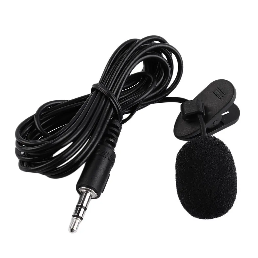 

Portable 3.5mm Mic Handsfree Wired Collar Clip Lapel Lavalier Microphone For PC Phone Vocal Audio Speaker Recording Headset