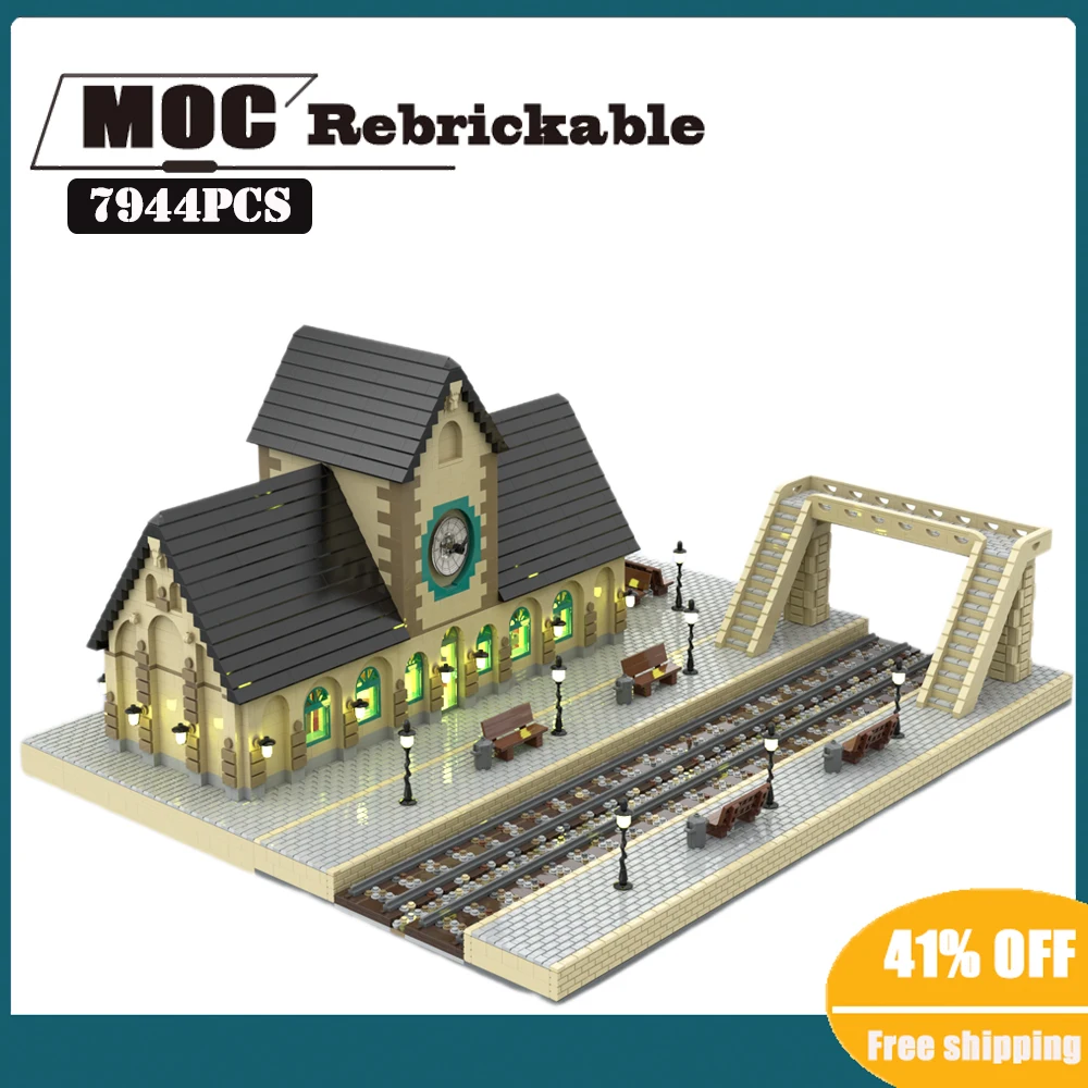 NEW 7944PCS Hot Selling Street View Moc City Modular Building Train Station and Platform DIY Children Toy Gift Christma Blocks
NEW 7944PCS Hot Selling Street View Moc City Modular Building Train Station and Platform DIY Children Toy Gift Christma Blocks