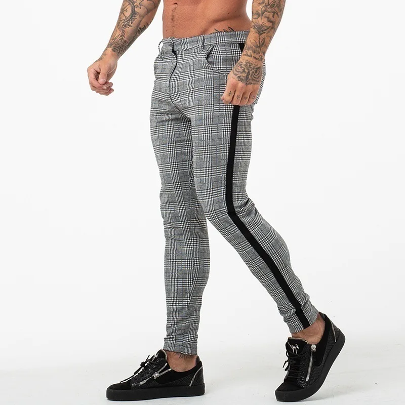 Fashion New Tide Casual Trousers Men's Small Feet Long Pants High Elasticity Men Plaid Pencil Pants Stacked Sweatpants
Fashion New Tide Casual Trousers Men's Small Feet Long Pants High Elasticity Men Plaid Pencil Pants Stacked Sweatpants