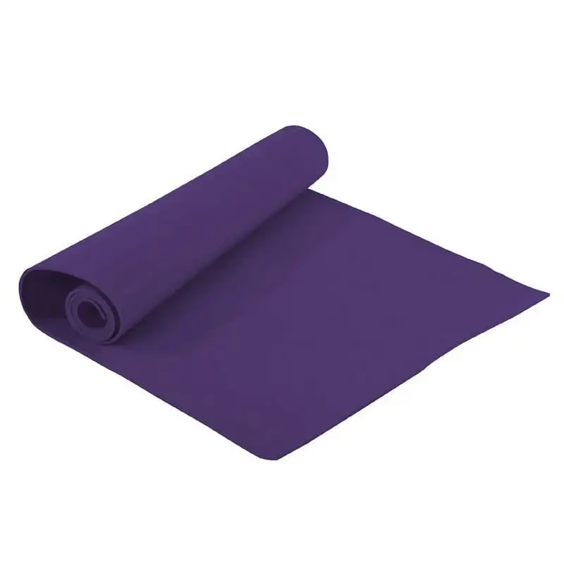 

Purple Lightweight Yoga And Pilates Mat, 24-Inches Wide By 68-Inches Long, 4mm Thick, Designed To Be Durable, Cushioned, And Eas