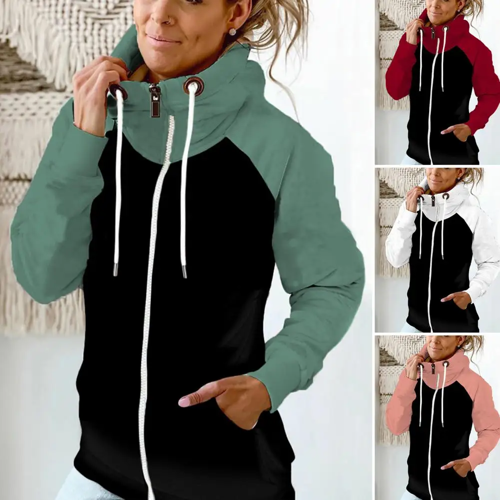 Women Winter Hoodie Zipper Hooded Fleece Contrast Color Patchwork Warm Neck Protection Casual Soft Autumn Hoodie Female Clothes
Women Winter Hoodie Zipper Hooded Fleece Contrast Color Patchwork Warm Neck Protection Casual Soft Autumn Hoodie Female Clothes