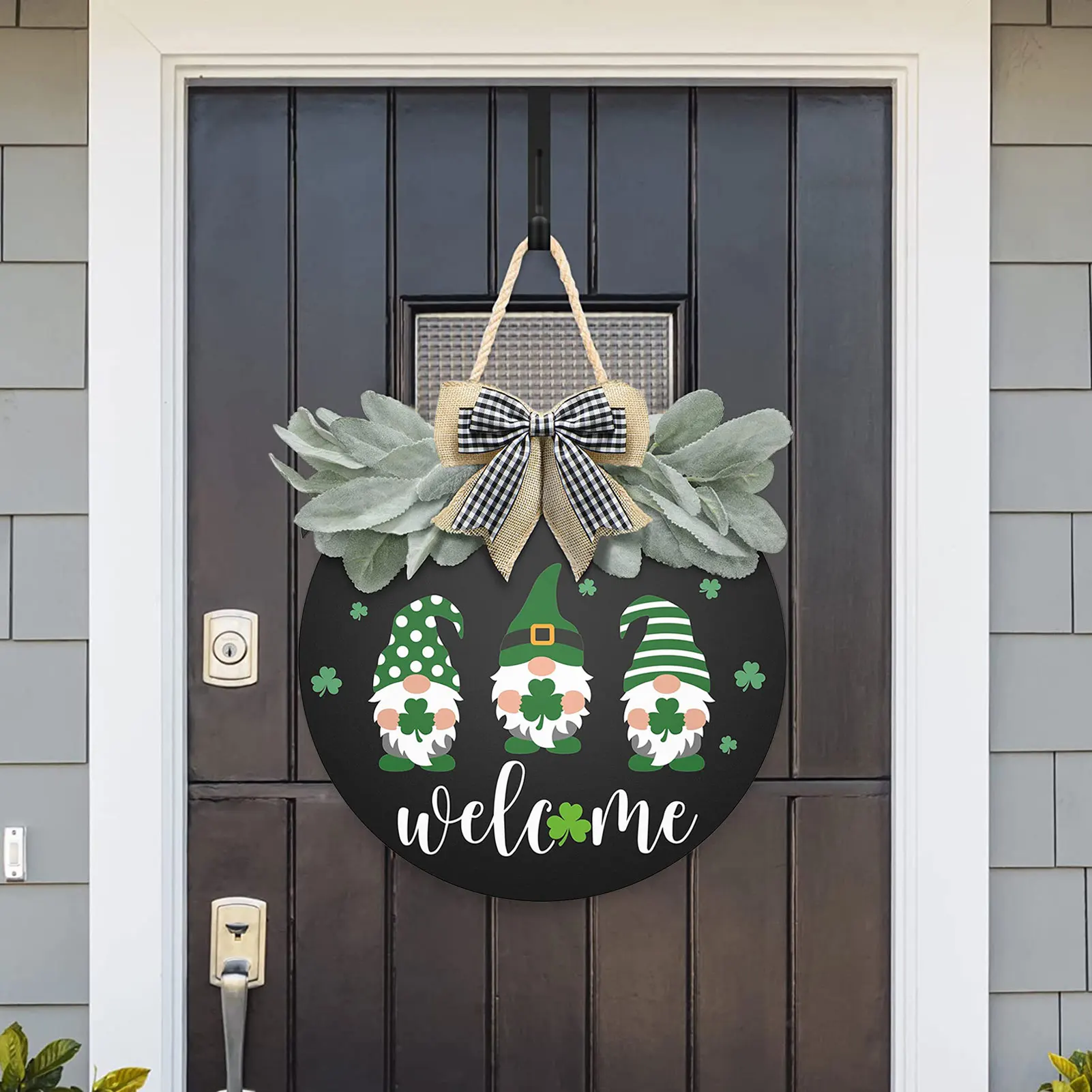 St. Patrick's Day Welcome Sign St.Patrick's Day Wreath For Front Door Decor Shamrock Door Sign With 3 Gnomes Pattern Greenery &
St. Patrick's Day Welcome Sign St.Patrick's Day Wreath For Front Door Decor Shamrock Door Sign With 3 Gnomes Pattern Greenery &