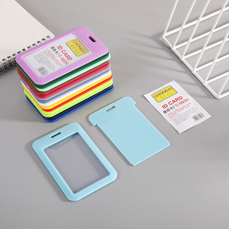 1PCS Sliding Card Cover ID Name Badge Holder Pass Bus Work Card Cover Chest Pocket Students Card Holder Badge
1PCS Sliding Card Cover ID Name Badge Holder Pass Bus Work Card Cover Chest Pocket Students Card Holder Badge