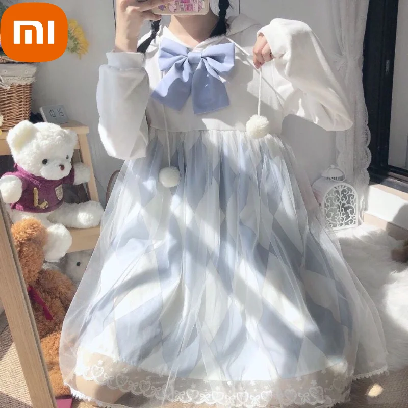 Xiaomi Lolita Dress Kawaii Cute Sweet Girl Japanese Style Vintage Long Sleeve Dress Muslin Tulle Harajuku Preppy Style Outfits
Xiaomi Lolita Dress Kawaii Cute Sweet Girl Japanese Style Vintage Long Sleeve Dress Muslin Tulle Harajuku Preppy Style Outfits