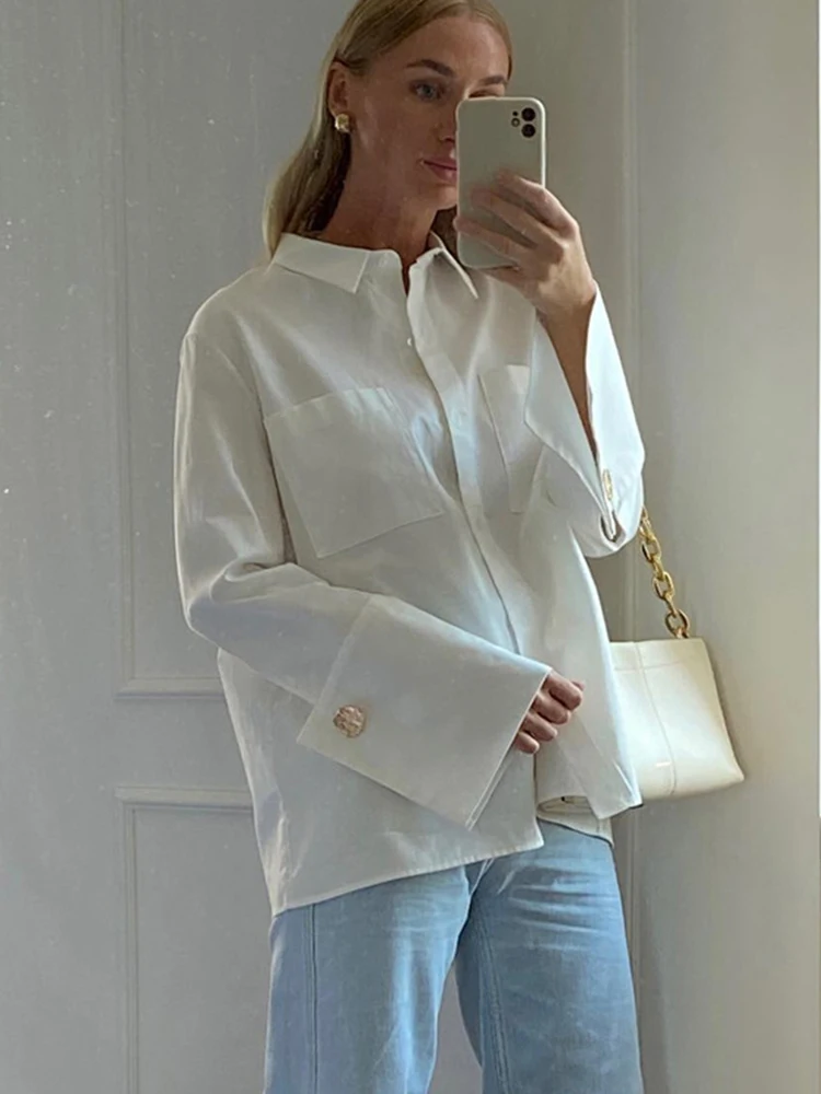 2023 Summer Autumn Women Elegant Long Sleeve Solid White Shirt Ladies Loose Blouse For Woman Female
2023 Summer Autumn Women Elegant Long Sleeve Solid White Shirt Ladies Loose Blouse For Woman Female