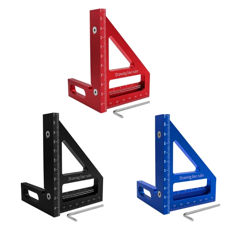 Angle- Measuring Ruler 45 90 Degree Scriber Square Protractor Miters Ruler Measuring Tool for Engineer
Angle- Measuring Ruler 45 90 Degree Scriber Square Protractor Miters Ruler Measuring Tool for Engineer