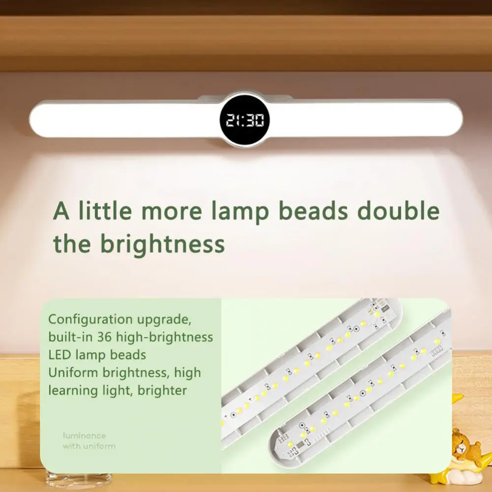 Magnet Adsorption LED Clock Desk Lamp Eye Protection Desk USB Charging Bedroom Bedside Reading Lamp Dormitory Home Accessories
Magnet Adsorption LED Clock Desk Lamp Eye Protection Desk USB Charging Bedroom Bedside Reading Lamp Dormitory Home Accessories