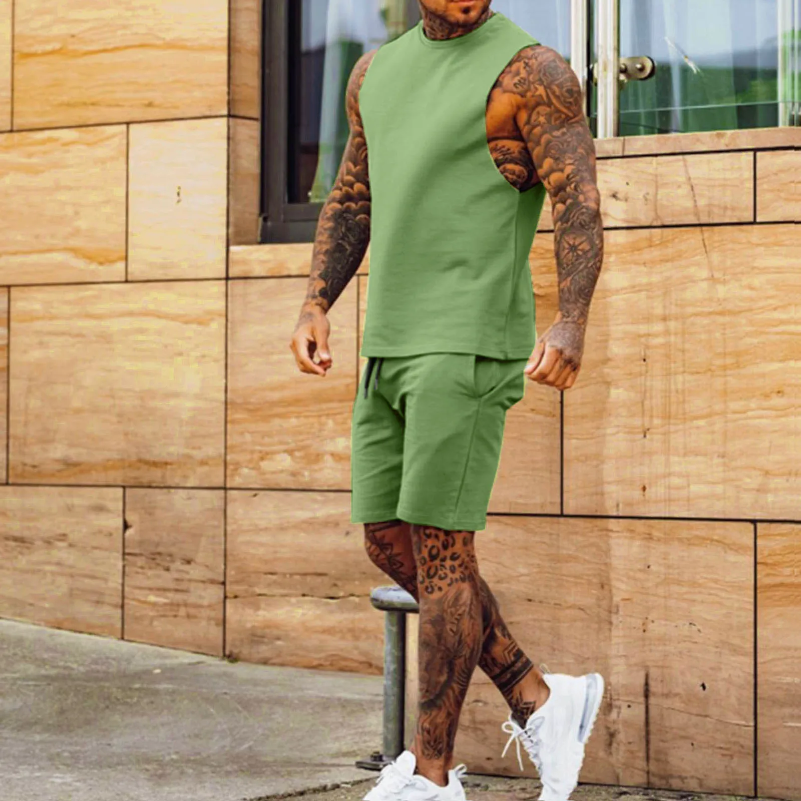 Men T-Shirt Suits Tracksuit Tennis Shirt Shorts and T Shirt Set Set Outdoor Street Short Sleeve 2 Piece Clothing Sports Fashion
Men T-Shirt Suits Tracksuit Tennis Shirt Shorts and T Shirt Set Set Outdoor Street Short Sleeve 2 Piece Clothing Sports Fashion