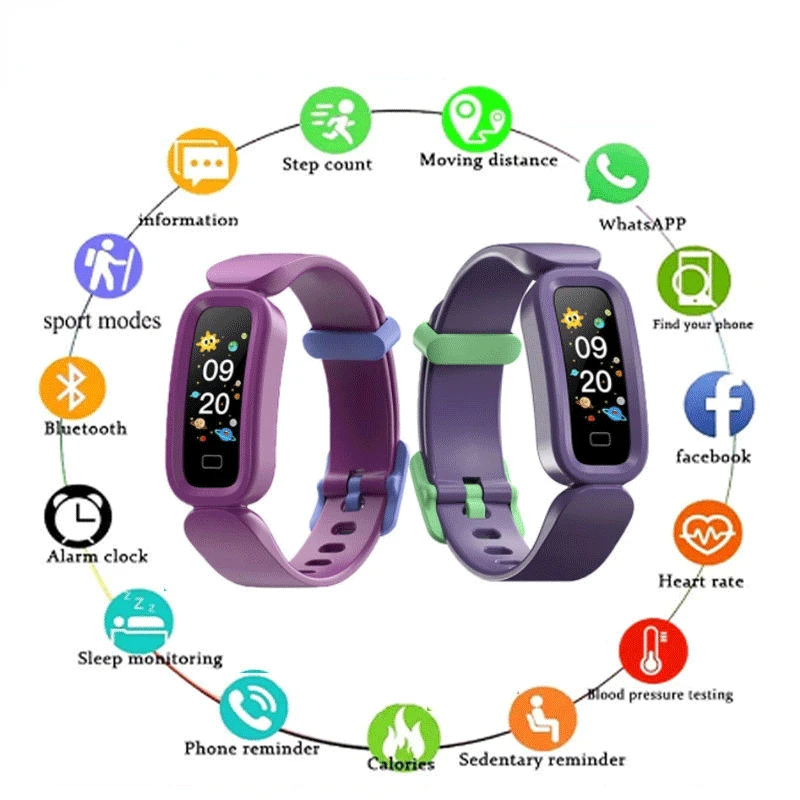 

New S90 Smart Bracelet Children Alarm Clock Learning Heart Rate Sleep Monitoring Bluetooth Sports Pedometer Bracelet