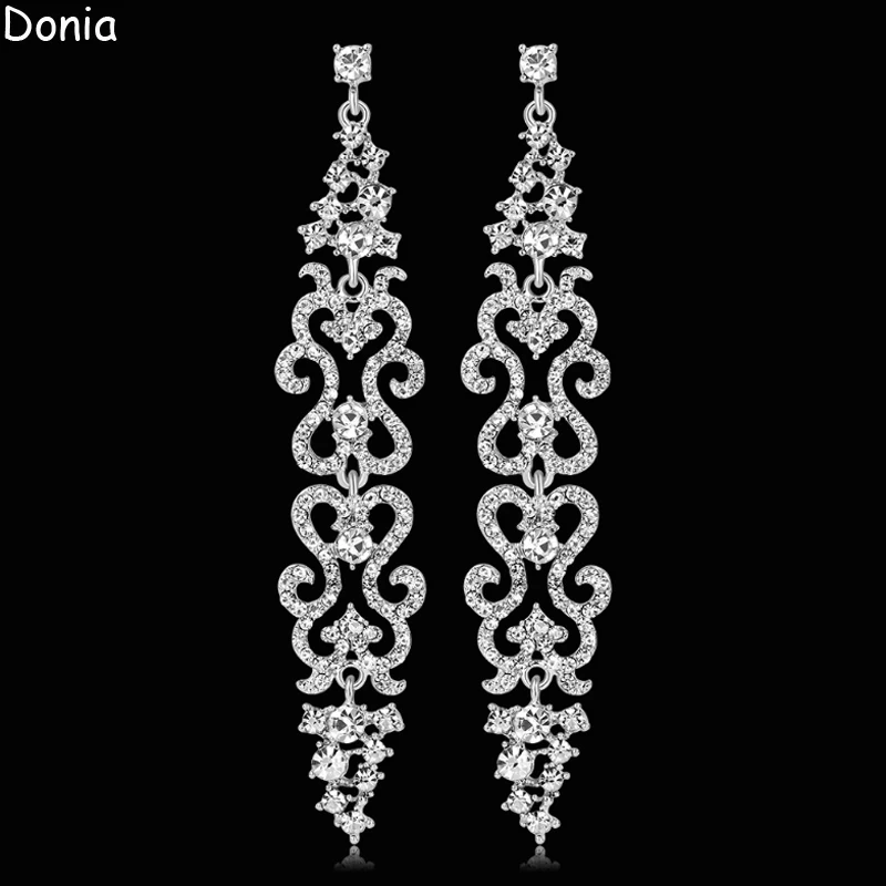Donia Jewelry European and American classic crystal earrings white micro-encrusted rhinestones new luxury bridal gift
Donia Jewelry European and American classic crystal earrings white micro-encrusted rhinestones new luxury bridal gift
