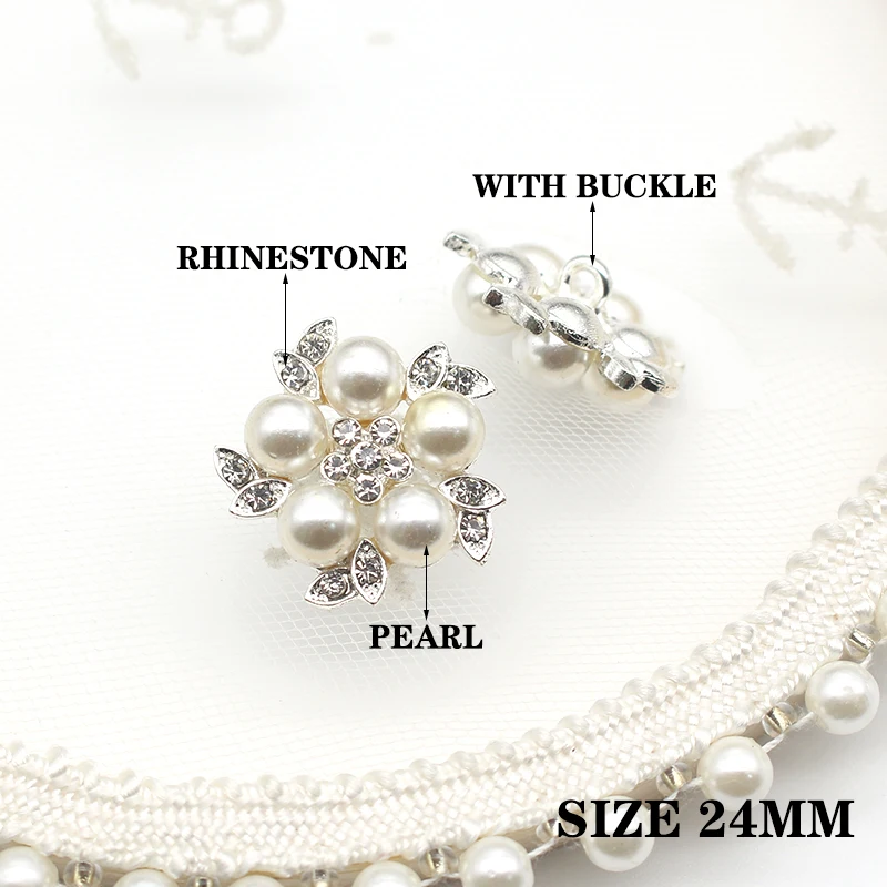 10cs 24mm Metal Rhinestone Pearl Buckles Hand Sewn DIY Buttons for Costume Wedding Jewelry Decorative Accessories
10cs 24mm Metal Rhinestone Pearl Buckles Hand Sewn DIY Buttons for Costume Wedding Jewelry Decorative Accessories