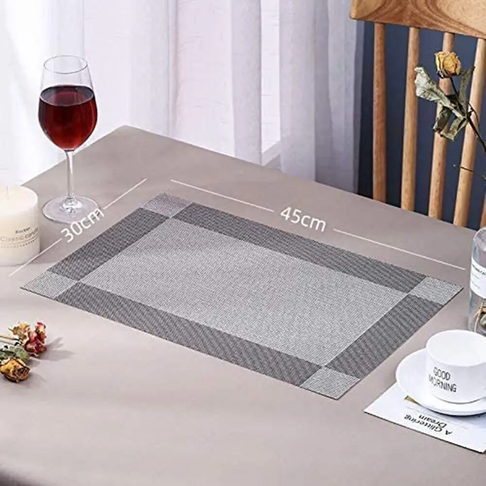 Set of 4 Heat-Resistant Dinning Table Mats Washable Place mats Gray Place mats NEW Non-Slip Heat Insulation Dining Table
Set of 4 Heat-Resistant Dinning Table Mats Washable Place mats Gray Place mats NEW Non-Slip Heat Insulation Dining Table