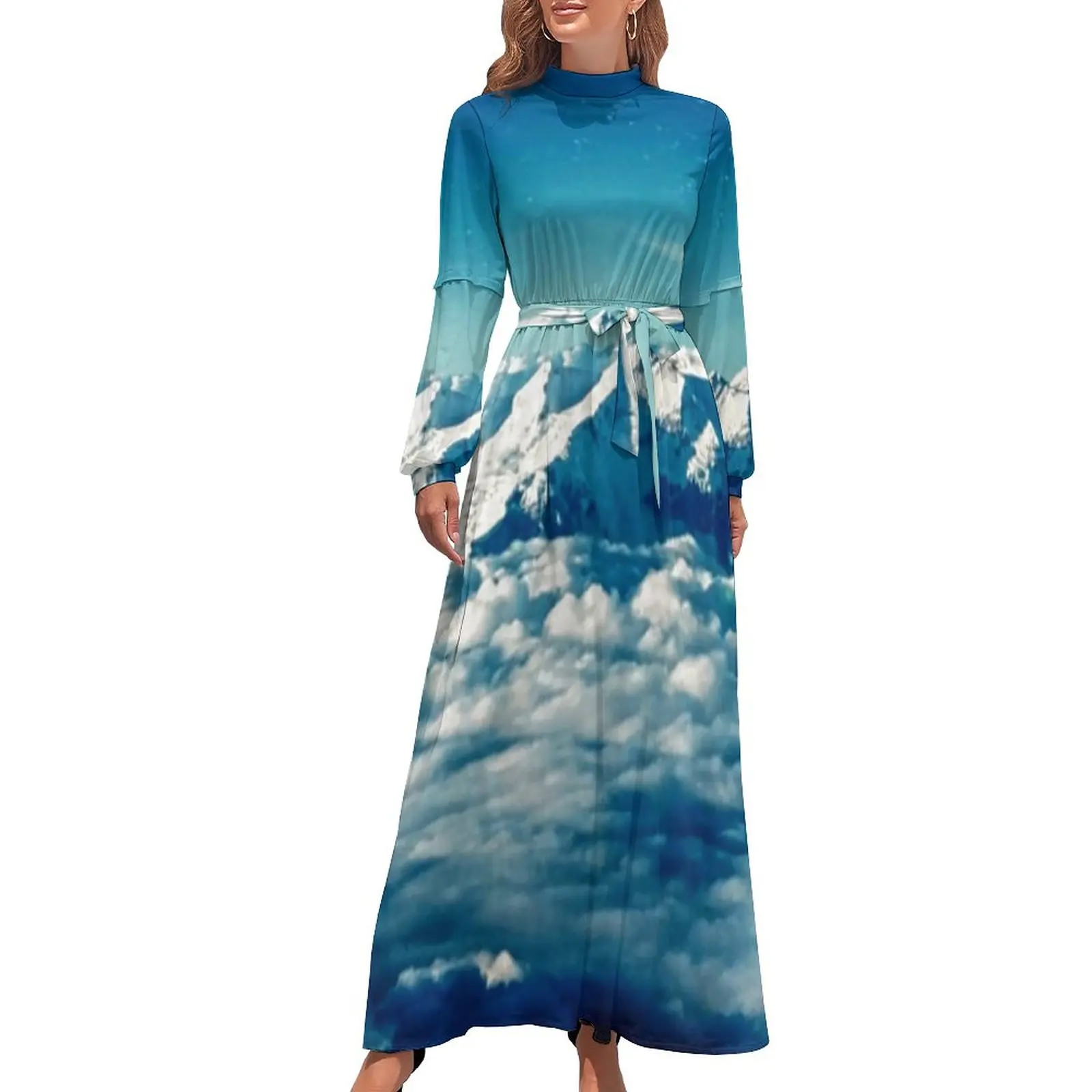 The Himalayas Mountains Dress Blue Sky Sexy Graphic Maxi Dress High Waist Long Sleeve Street Style Boho Beach Long Dresses
The Himalayas Mountains Dress Blue Sky Sexy Graphic Maxi Dress High Waist Long Sleeve Street Style Boho Beach Long Dresses
