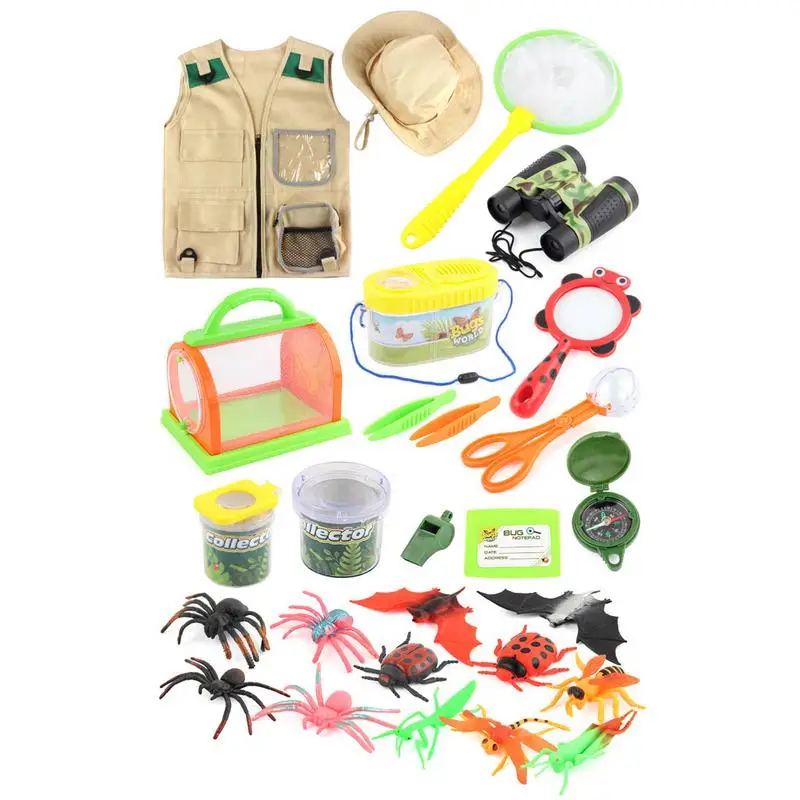 

Kids Explorer Kit 26pcs Adventure Educational Toy Outside Toys For Boys Survival Kit For Kid Kids Adventure Kit For Backyard