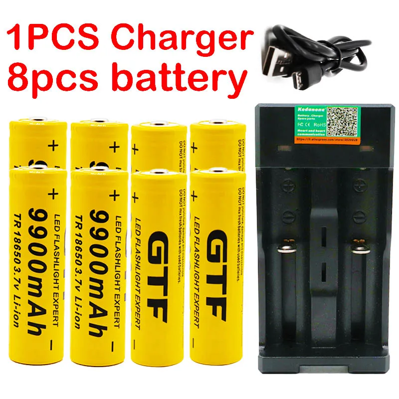 18650 battery 3.7V 9900mAh rechargeable lion battery for Led flash light battery 18650 battery Wholesale + USB charger
18650 battery 3.7V 9900mAh rechargeable lion battery for Led flash light battery 18650 battery Wholesale + USB charger