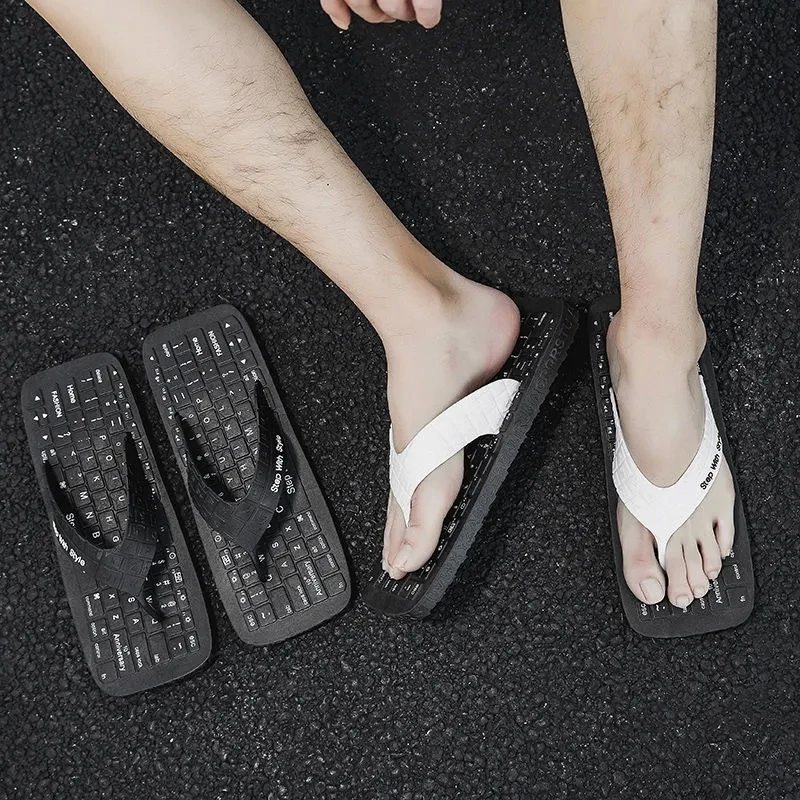Fashion Men's Flip Flops Creative Keyboard Boys Summer Slippers Outside Beach Sandals Anti-slip Male Bathroom Slippers Male Shoe
Fashion Men's Flip Flops Creative Keyboard Boys Summer Slippers Outside Beach Sandals Anti-slip Male Bathroom Slippers Male Shoe