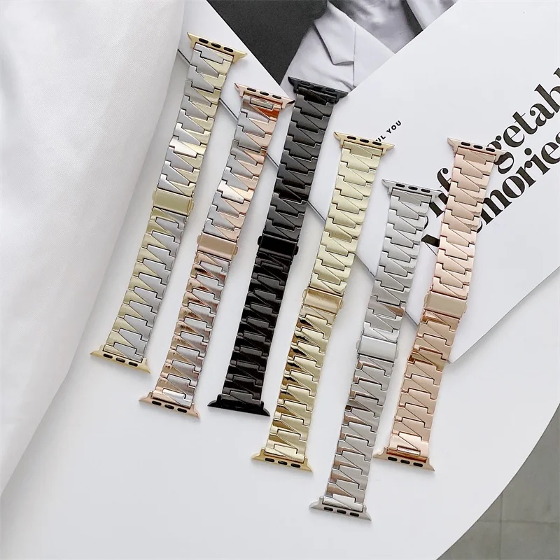 Gear Chain Stainless Steel Metal Watch Strap for Apple Watch Series 7/6/5/4/se/3/2/1 Rhinestones Exquisite Luxury Watchband
Gear Chain Stainless Steel Metal Watch Strap for Apple Watch Series 7/6/5/4/se/3/2/1 Rhinestones Exquisite Luxury Watchband