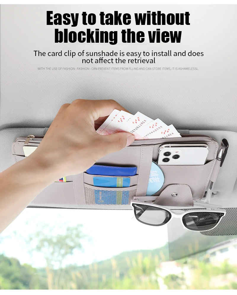 Car Sun Visor Storage Multi-function Car Glasses Clip Holder Storage Bag Card Bag Car Card Clip Document Clip
Car Sun Visor Storage Multi-function Car Glasses Clip Holder Storage Bag Card Bag Car Card Clip Document Clip