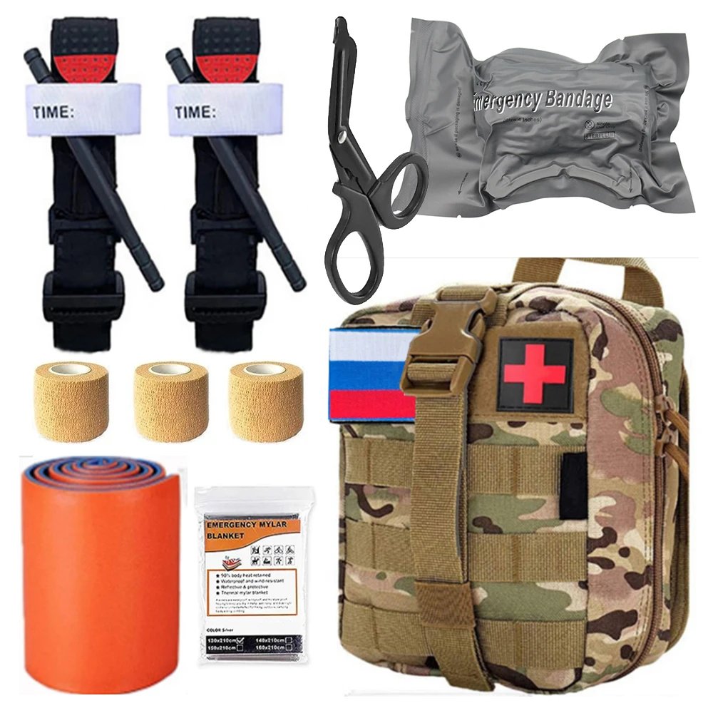 Outdoor Survival First Aid Kit Molle Trauma Medical Equipment Military Tactical Tourniquet Lsrael Bandage Emergency Survival Kit
Outdoor Survival First Aid Kit Molle Trauma Medical Equipment Military Tactical Tourniquet Lsrael Bandage Emergency Survival Kit