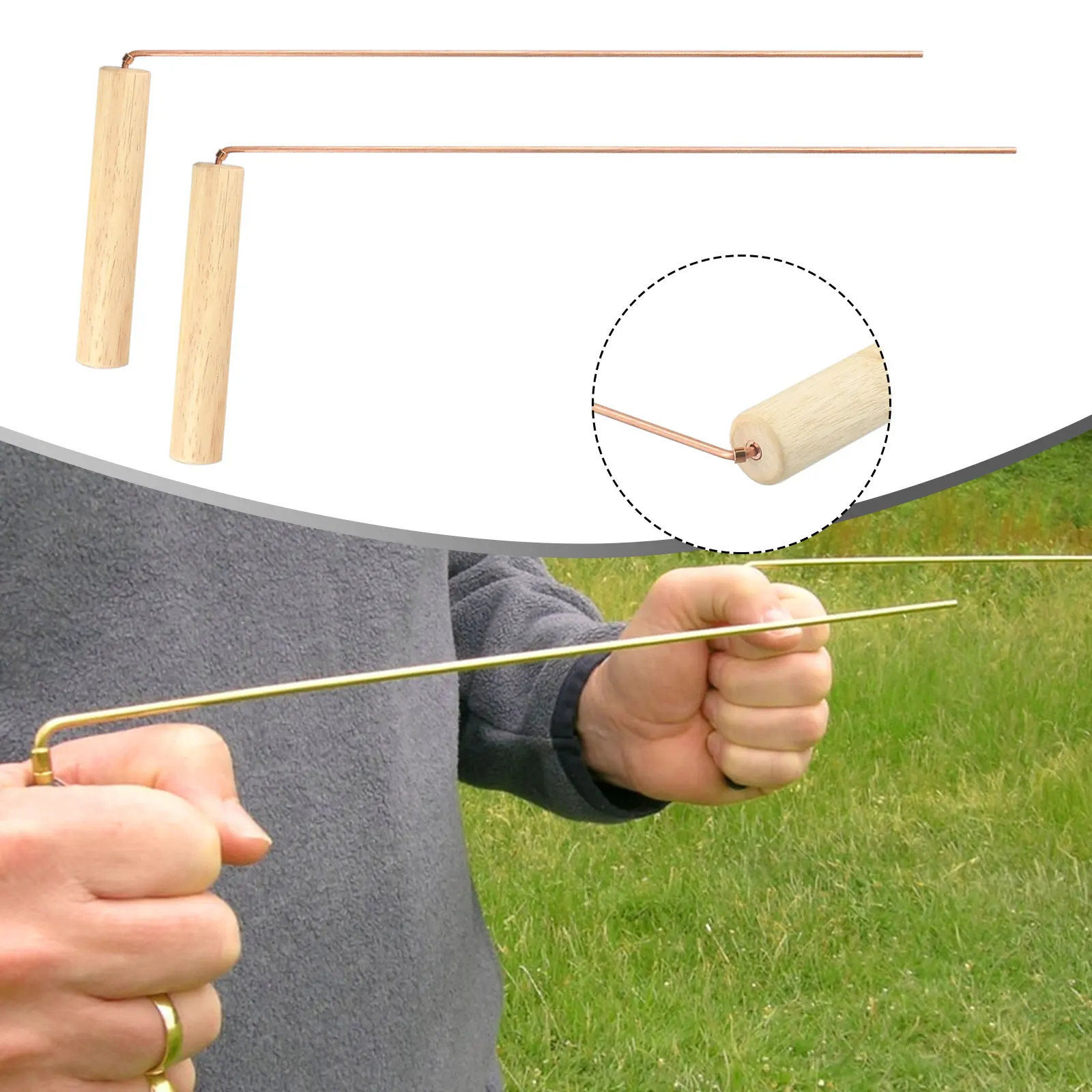Reliable Copper Probes Rods for Water and Mineral Divination, Enhanced Comfort with Birch Wood Handles, 2 Pieces
Reliable Copper Probes Rods for Water and Mineral Divination, Enhanced Comfort with Birch Wood Handles, 2 Pieces