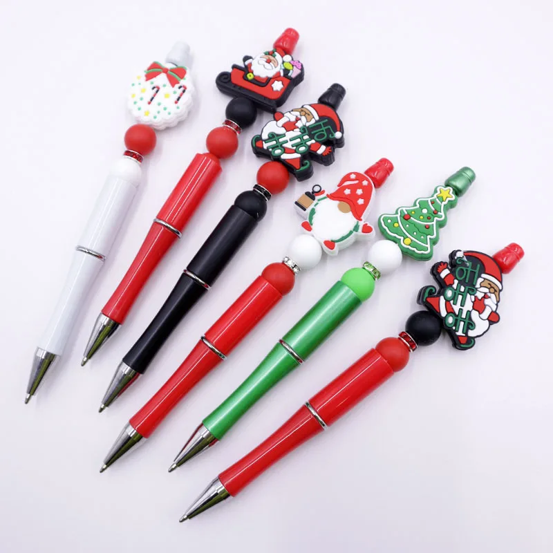 11PCS Christmas DIY Silicone Beaded Colored Plastic Multi-functional Rotary Ballpoint Pen Christmas Student Gift
11PCS Christmas DIY Silicone Beaded Colored Plastic Multi-functional Rotary Ballpoint Pen Christmas Student Gift
