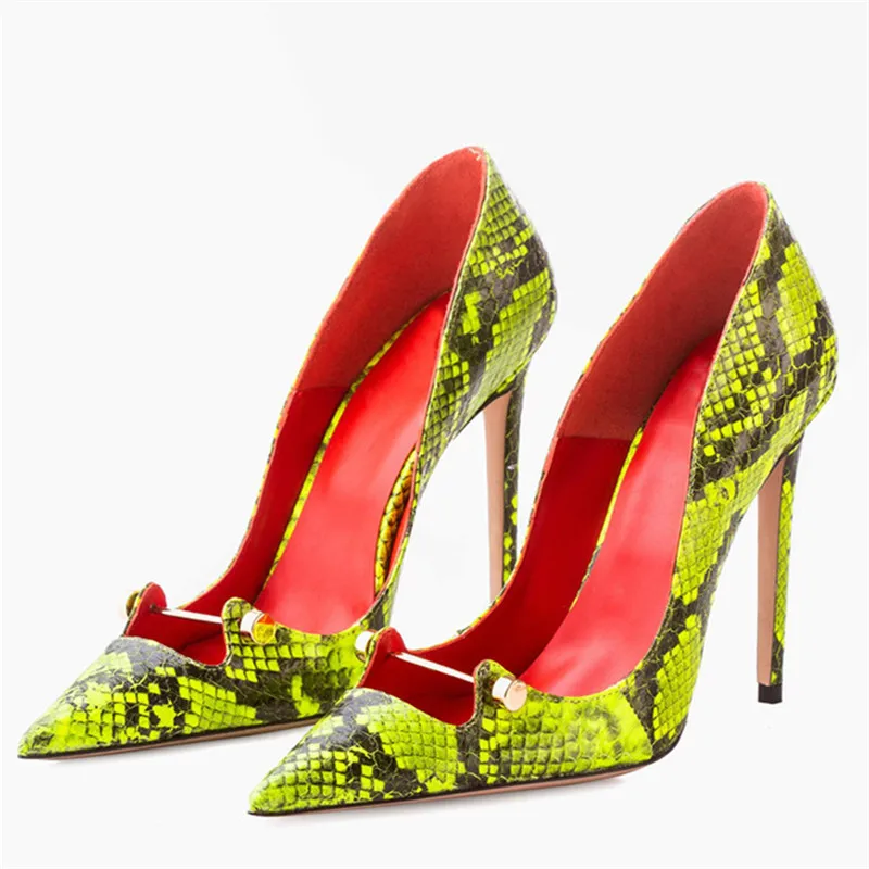 Spring Red Insole Shallow Slip On Women Pumps Snakeskin Leisure Metal Decoration Fashion Dress Elegant Female Single Shoes
Spring Red Insole Shallow Slip On Women Pumps Snakeskin Leisure Metal Decoration Fashion Dress Elegant Female Single Shoes