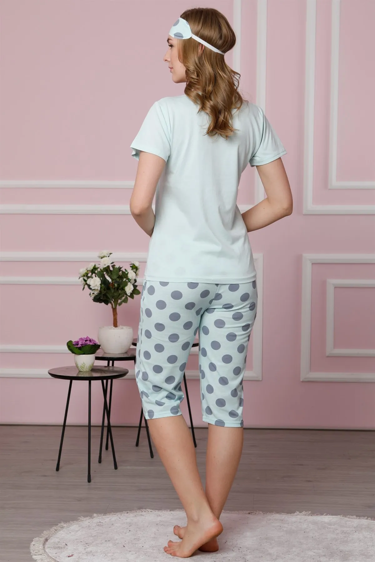 Fashion Cartoon Women 'S Water Green Cotton Pocket Capri Pants Pajamas Suit 3514
Fashion Cartoon Women 'S Water Green Cotton Pocket Capri Pants Pajamas Suit 3514