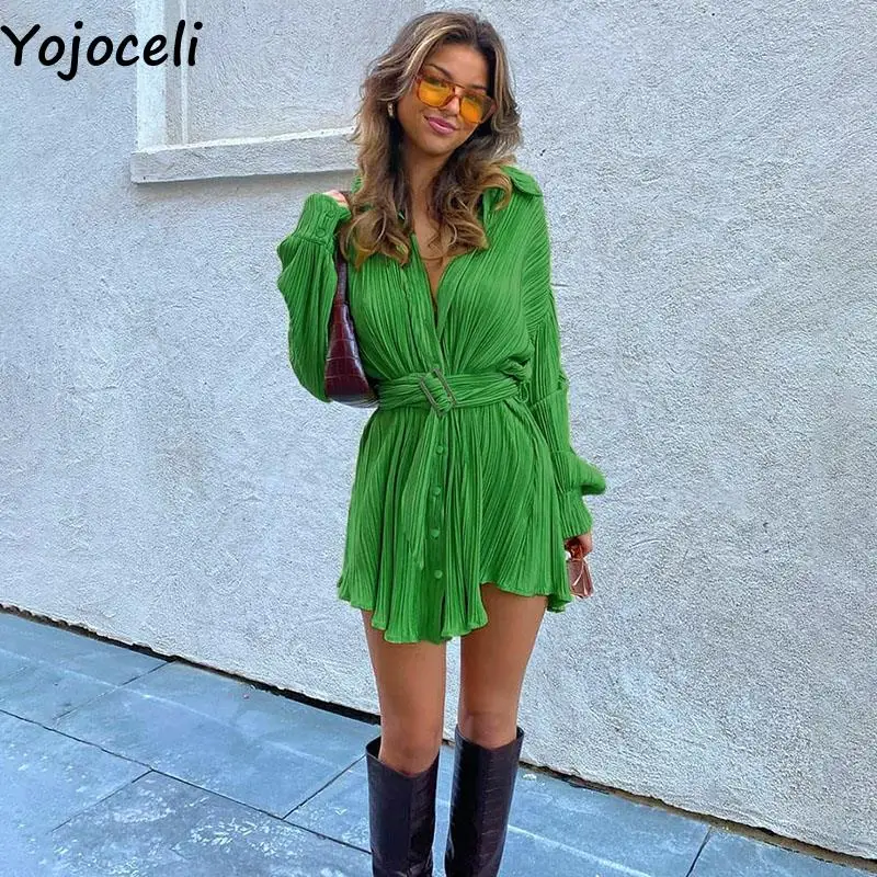 Женское плиссированное платье Yojoceli с поясом, повседневное короткое элегантное женское платье, свободное повседневное милое платье для веч...
Женское плиссированное платье Yojoceli с поясом, повседневное короткое элегантное женское платье, свободное повседневное милое платье для веч...
