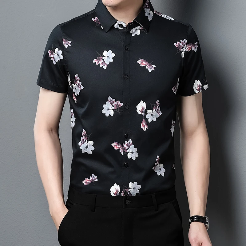 2022 Floral Print Shirts for Men Short Sleeve Slim Casual Shirt Formal Business Dress Tops Streetwear Social Party Tuxedo Blouse
2022 Floral Print Shirts for Men Short Sleeve Slim Casual Shirt Formal Business Dress Tops Streetwear Social Party Tuxedo Blouse