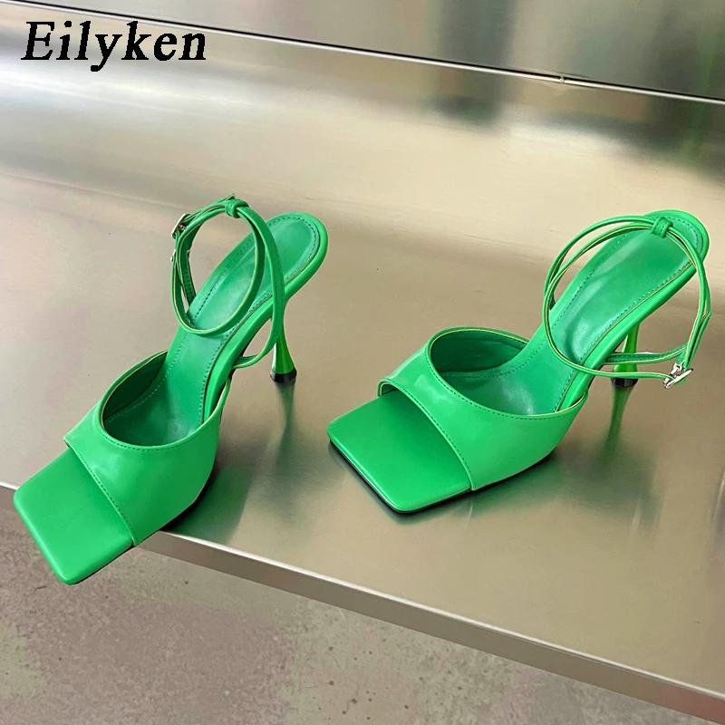 Eilyken Green Ankle Strap Square toe Women Sandals Fashion Thin High Heel Gladiator Sandal Narrow Band Party Dress Pump Shoes
Eilyken Green Ankle Strap Square toe Women Sandals Fashion Thin High Heel Gladiator Sandal Narrow Band Party Dress Pump Shoes