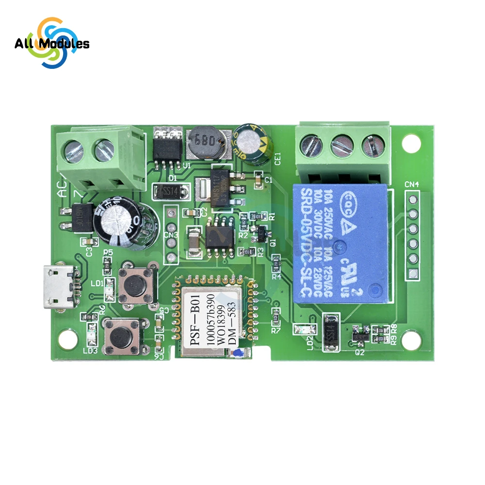 DC 5V-12V Smart Switch Relay Jog self-lock WiFi Wireless Smart Home Switch Relay Module APP Control Controller Board Electronic
DC 5V-12V Smart Switch Relay Jog self-lock WiFi Wireless Smart Home Switch Relay Module APP Control Controller Board Electronic
