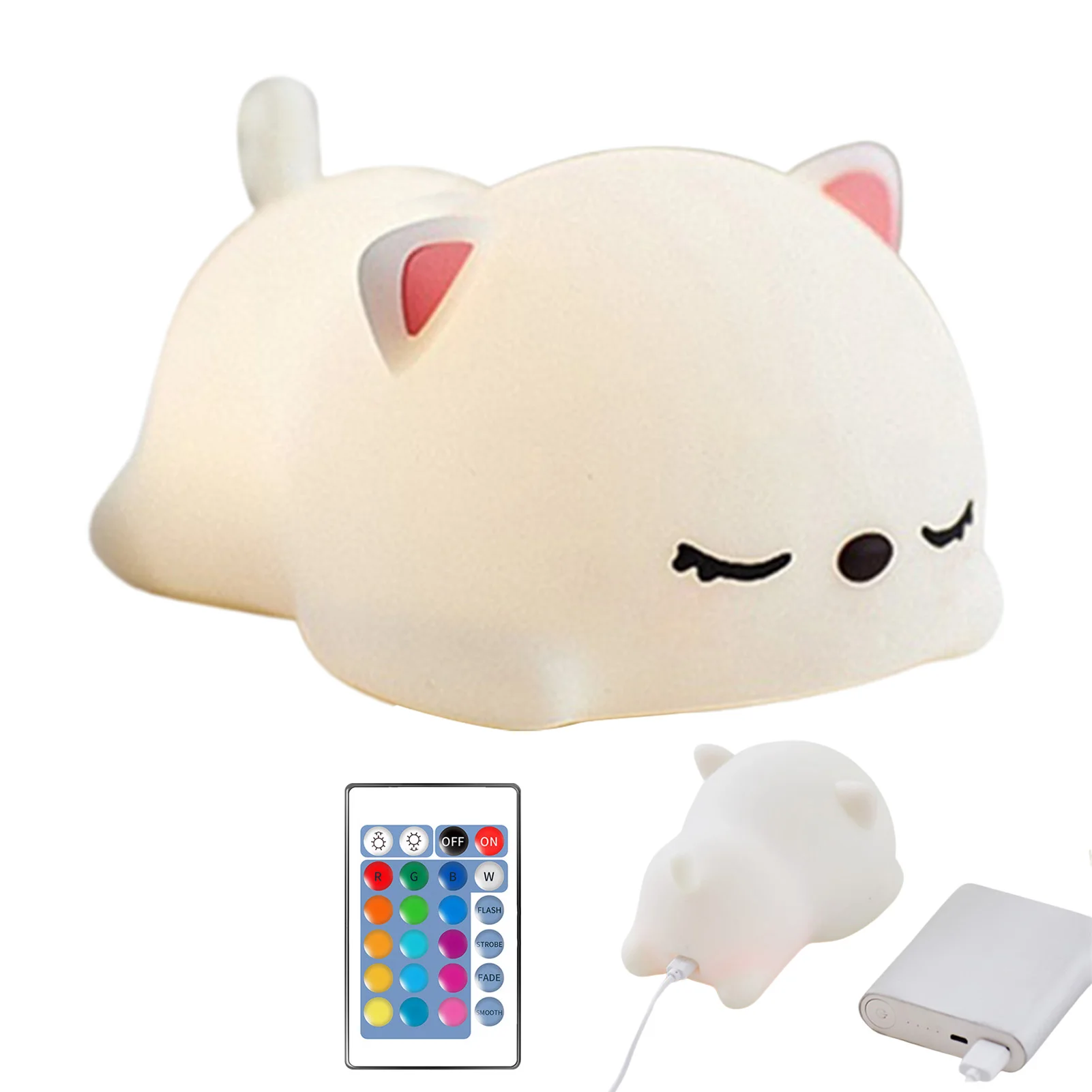 LED Cat Night Light For Kids Cute Nursery Color Changing Kids Night Light With Tap Control Rechargeable Color-Changing Animal
LED Cat Night Light For Kids Cute Nursery Color Changing Kids Night Light With Tap Control Rechargeable Color-Changing Animal