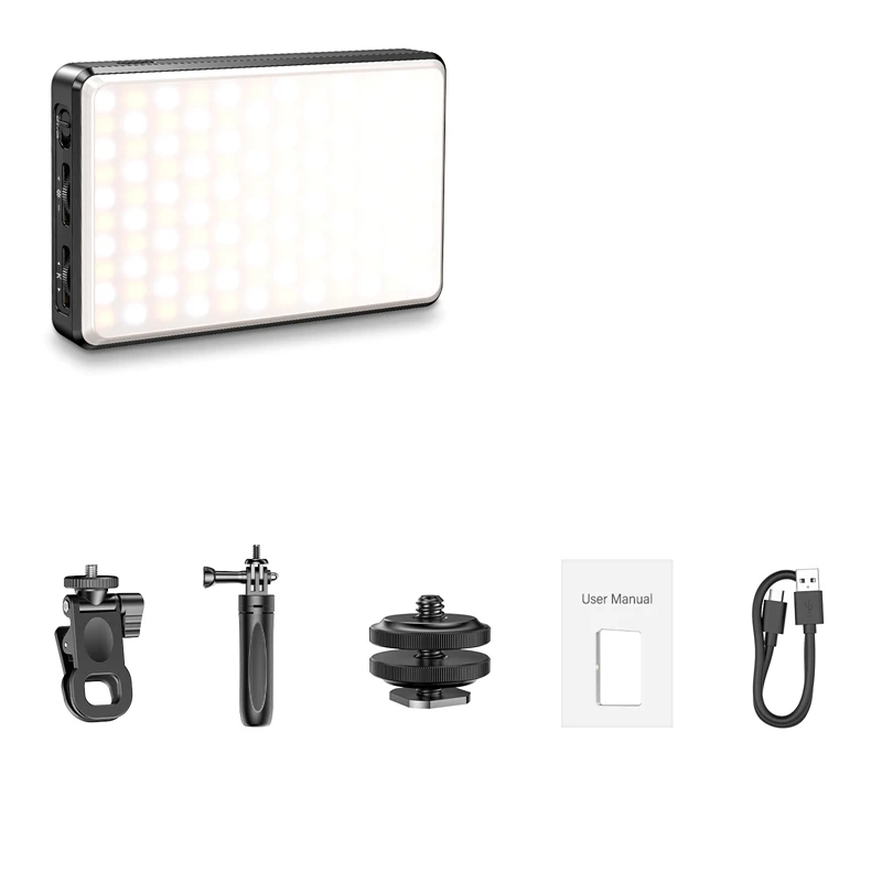 Cell Phone Fill Light 120 LED 2500-9000K Color Temperature Camera Photo Video Fill Light
Cell Phone Fill Light 120 LED 2500-9000K Color Temperature Camera Photo Video Fill Light