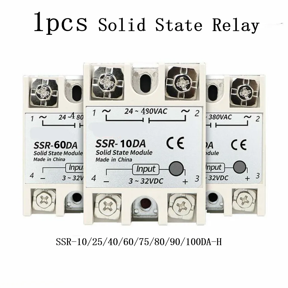 Твердотельные релейные модули, 1 шт., Φ 40A 3-32V DC To 24-480V AC, для аксессуаров электрического оборудования
Твердотельные релейные модули, 1 шт., Φ 40A 3-32V DC To 24-480V AC, для аксессуаров электрического оборудования