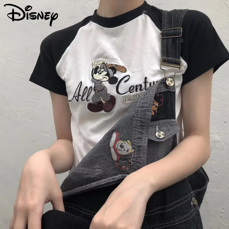 Disney Mickey Cartoon Embroidery Women T-shirt Y2k Harajuku Street Spice Girl Short Sleeve Korean Style Fashion Female Tees Tops
Disney Mickey Cartoon Embroidery Women T-shirt Y2k Harajuku Street Spice Girl Short Sleeve Korean Style Fashion Female Tees Tops